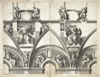 CHERUBINO ALBERTI (after Michelangelo) Group of 4 engravings of Prophets and Sibyls from the Sistine Chapel